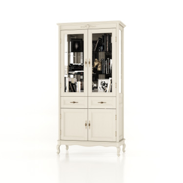 Vitrína 2D 2Z Florencie white